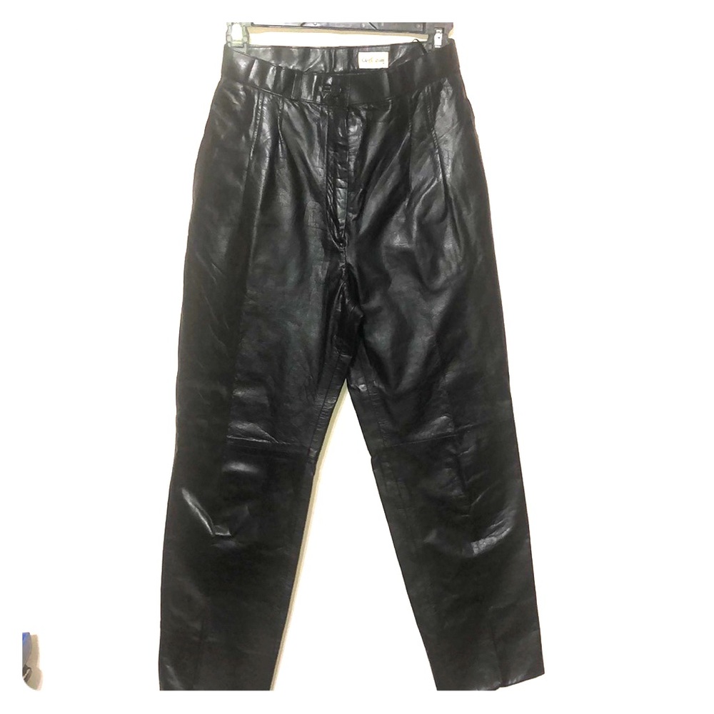 Oleg Cassini genuine leather pants